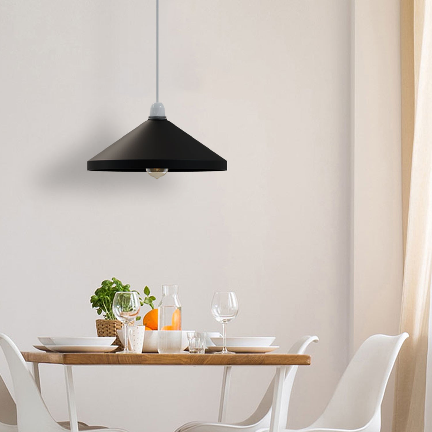 Style Easy Fit Metal Cone Industrial Lamp Shade 