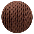 1m/3m/5m/10m 3-aderige gedraaide bruine 0,75mm stoffen kabel~3192