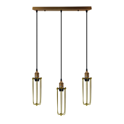 Cage hanglamp met lange buiscluster ~5144