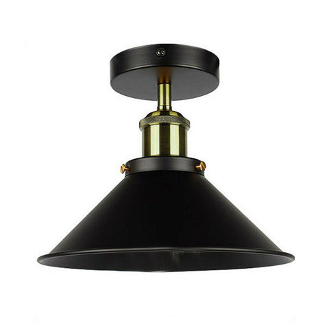 Zwarte en gouden plafondlamp met inbouwkap~2144