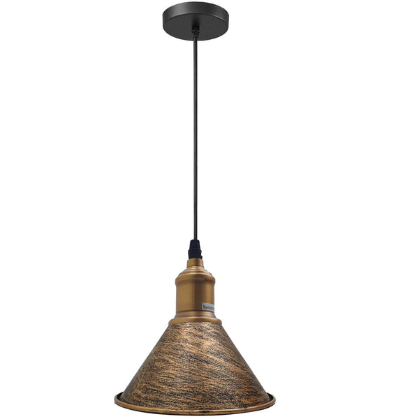 Industriële plafondlamp voor woonkamer~5344 – Geborsteld koper / Nee
