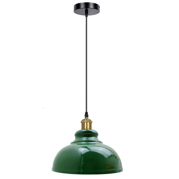 Industriële koepelvormige hanglamp - E27-fitting ~5298 – Groente / Nee