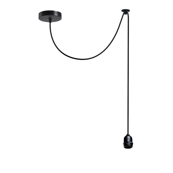 Vintage E27-lamphouder, plafondlamp, 2 m, hangende hanglamp ~4907 – 1 pak / Zonder lamp