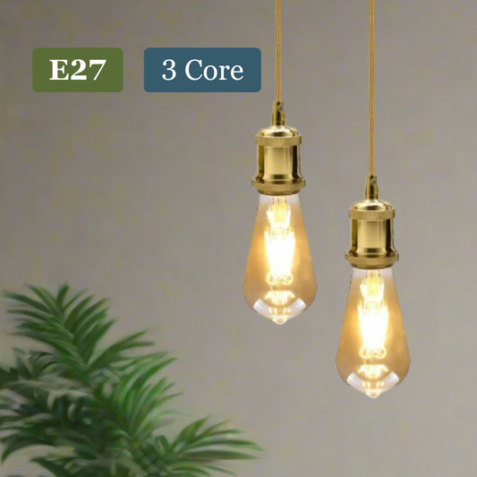 1m hanglamp met E27-fitting, Franse gouden houder~1701