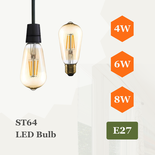 LED Filament ST64 E27 Lamp Dimbaar LED Eekhoornkooi Edison Decoratieve Lamp ~5610