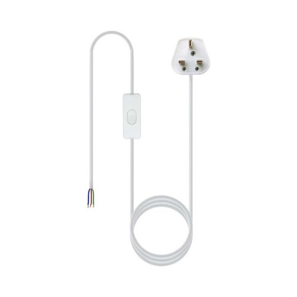 2m Plug-In Hanglamp met AAN/UIT Schakelaar E27 E14 Lampenset ~ 5799 – Wit