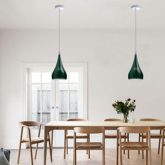 Industriële vintage Tear Drop Green Color Beat Style hanglamp E27-houder ~ 3975