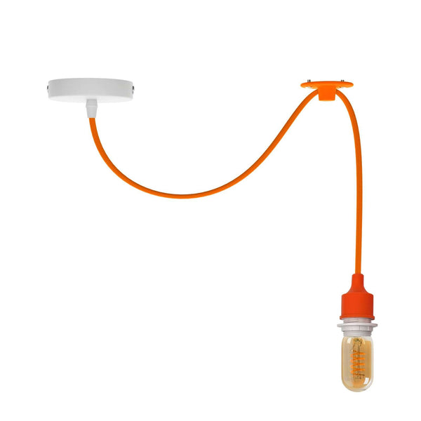 Vintage industriële Spider plafondlamp kroonluchter hanglamp ~ 5762  – Ja / Oranje