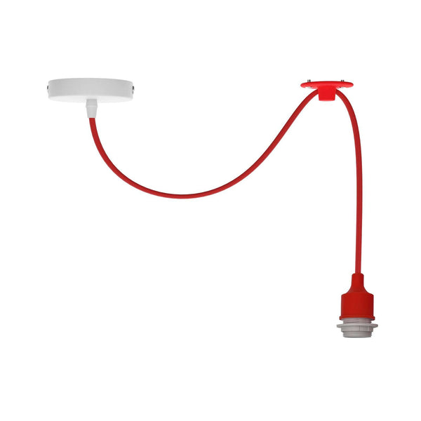 Vintage industriële Spider plafondlamp kroonluchter hanglamp ~ 5773  – Rood / Nee