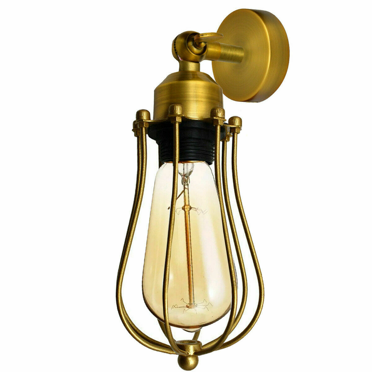 Gold wall-mounted light fixture