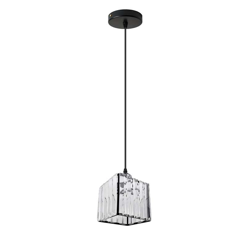 Crystal Shade Square Mini Pendant Kitchen Island Light