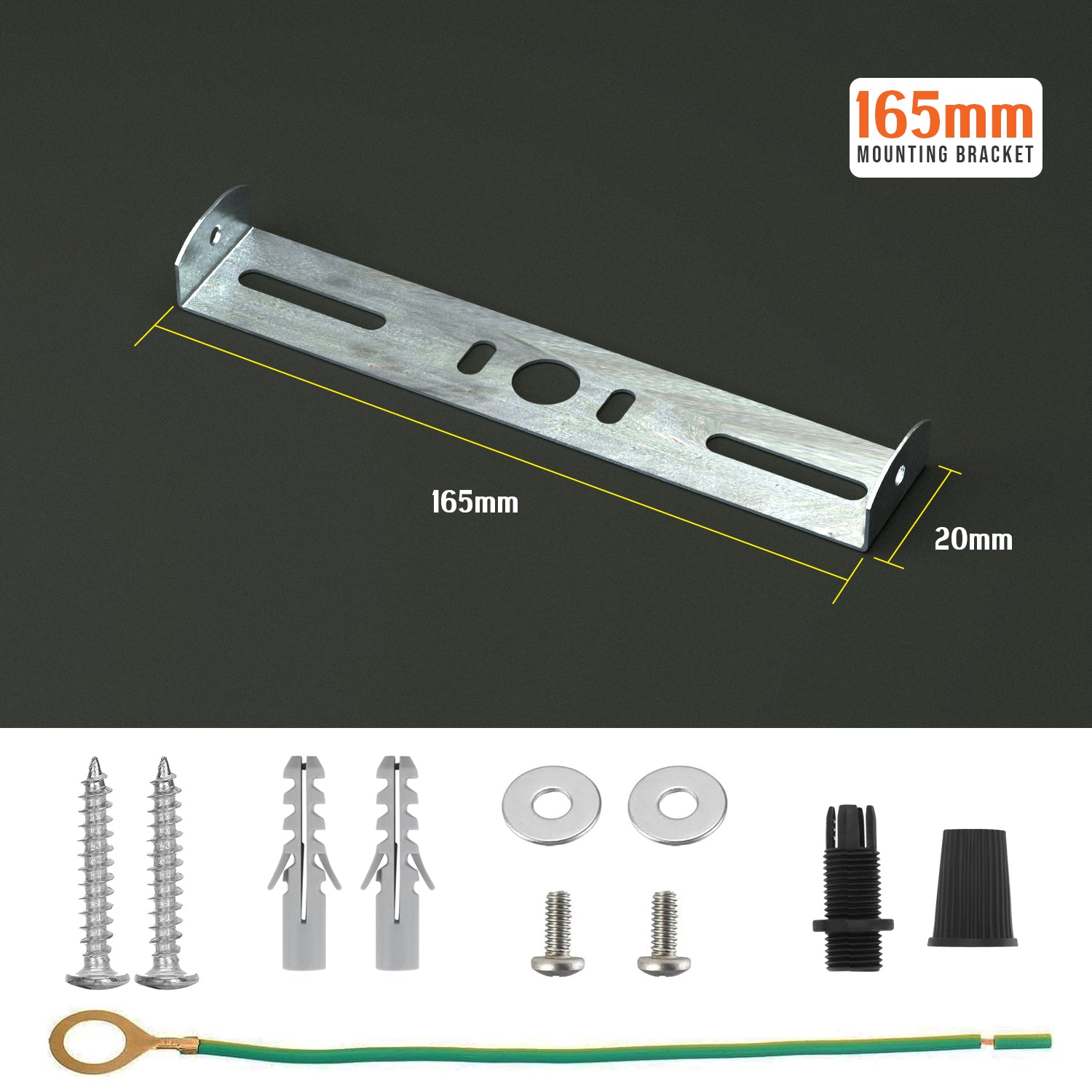 165mm beugel Lichtbevestigingsbandbeugel plafondrozet Plaat met accessoires~2400