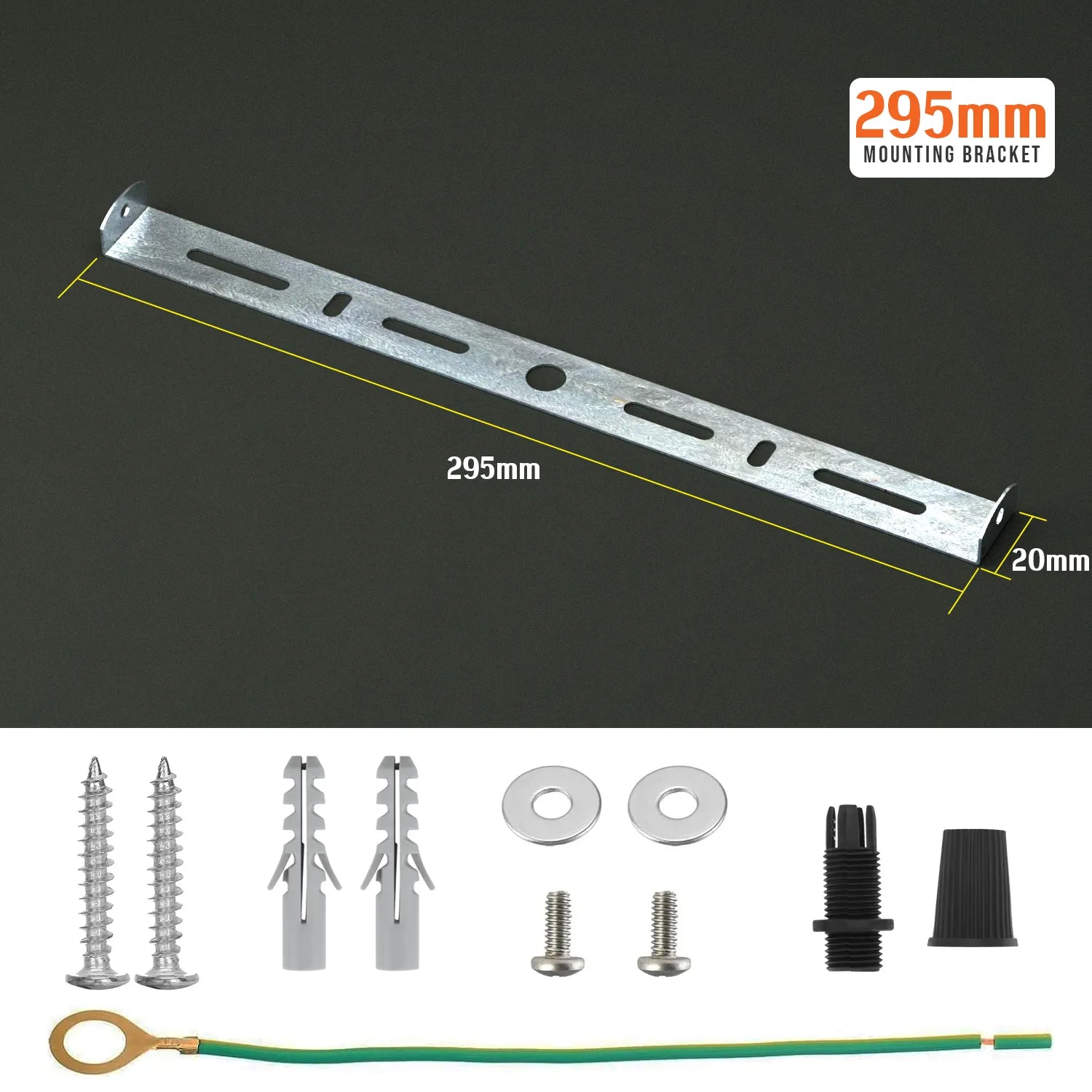 295mm Plafondrozet Lichtbevestigingsbandbeugelplaat met accessoires~2404