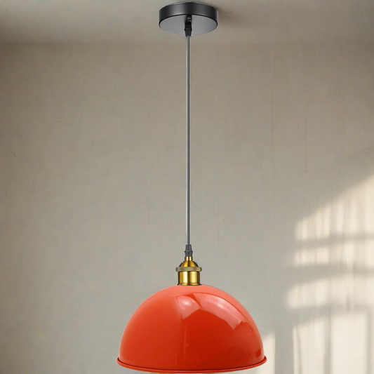 Oranje metalen plafondlampenkap, hanglamp 40 cm ~ 1847