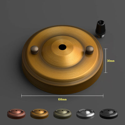 108 mm enkelvoudige uitlaat, metalen plafondrozet met frontfitting~1451