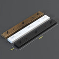 Plafondrozet met 3 stopcontacten, metalen fitting van 50 cm x 6 cm, ~4956