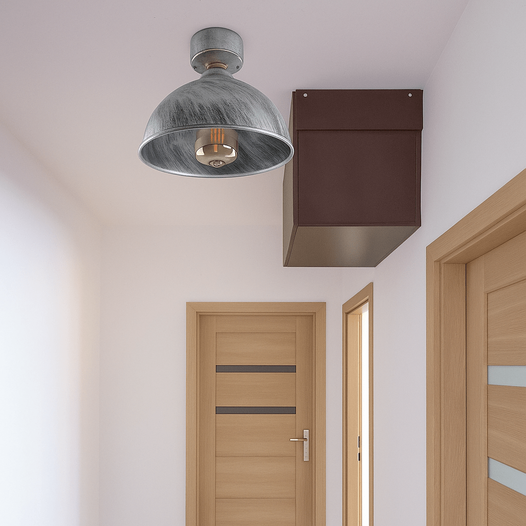 Ceiling light fixture and wall-mounted box