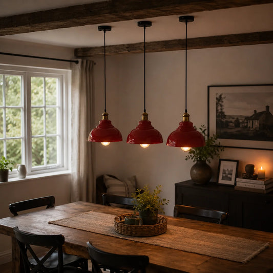 Retro hanglampkap vintage industriële plafondverlichting LED restaurant loft met gratis lamp ~ 2101