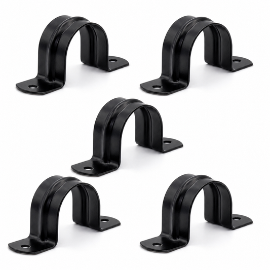 20mm Black Saddle Clamp Conduit Pipe Lighting U Clip ~6289