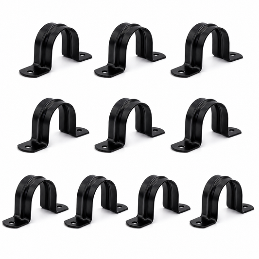 20mm Black Saddle Clamp Conduit Pipe Lighting U Clip ~6289