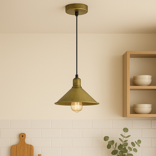 Retro industriële hanglamp met gloeilamp 60W ~5955