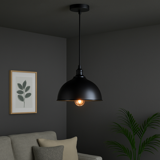 Industriële plafondlamp in metalen koepelvorm, 21 cm ~ 1586 