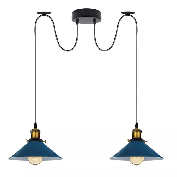 2-weg industriële plafond hanglamp ~ 3508  – Blue / Ja