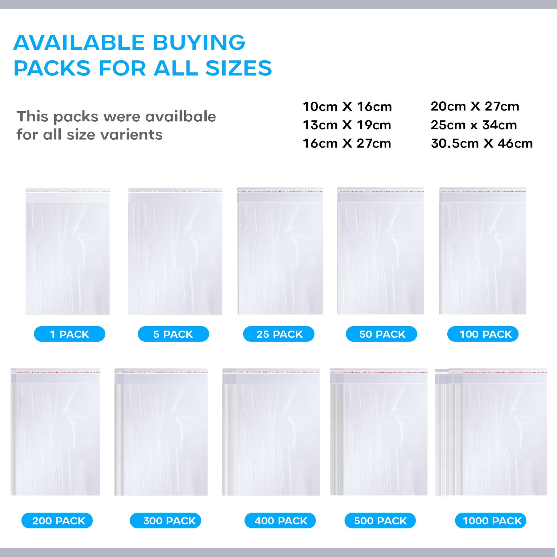 Clear Resealable Self Sealing Bag