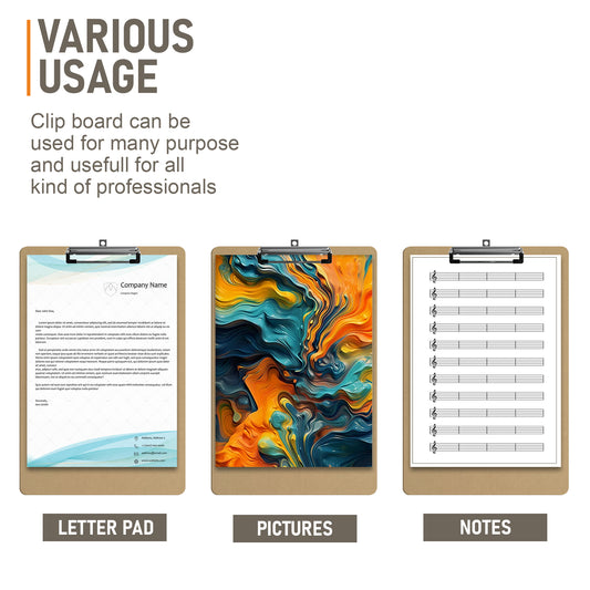 12-pack A4 klembord metalen clip duurzaam~5278