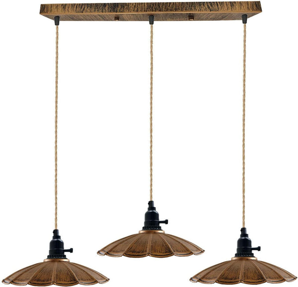 3-weg plafond hanglamp retro E27 ~5779 – Nee