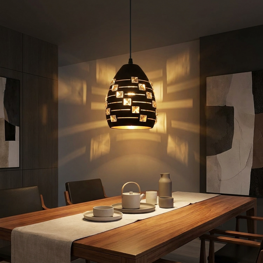 Metalen moderne zwarte hanglamp~5521
