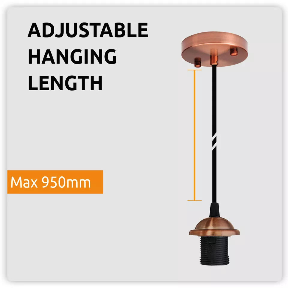 copper pendant light E27 ceiling rose PVC light fitting pendant light kit copper light fixture single bulb pendant kitchen lights kitchen ceiling lighting hanging lights industrial lighting ceiling industrial lamp kitchen lamp hanging light pool table lights dining room lighting ceiling industrial table lamp hanging lights for kitchen ceiling light fixture black light pendant