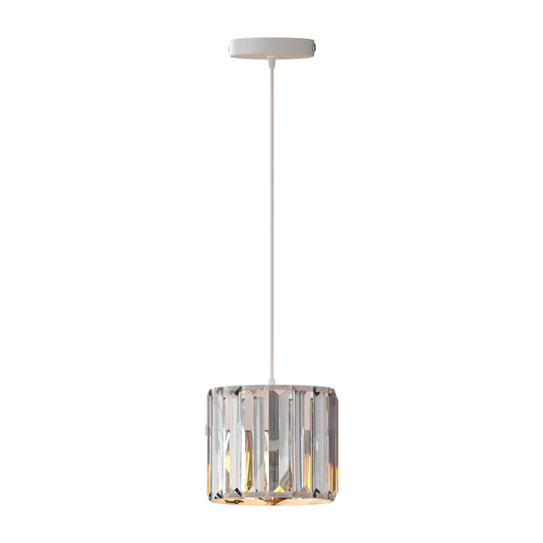 Modern Crystal Pendant Light Shade Chandelier E27 Ceiling Hanging Lamp Fixture ~6441 – White / Yes