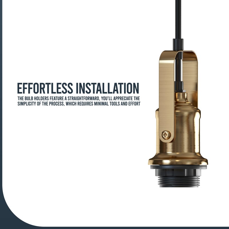 Brass light bulb holder