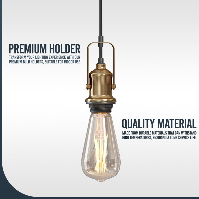 Vintage-style light bulb with brass holder 