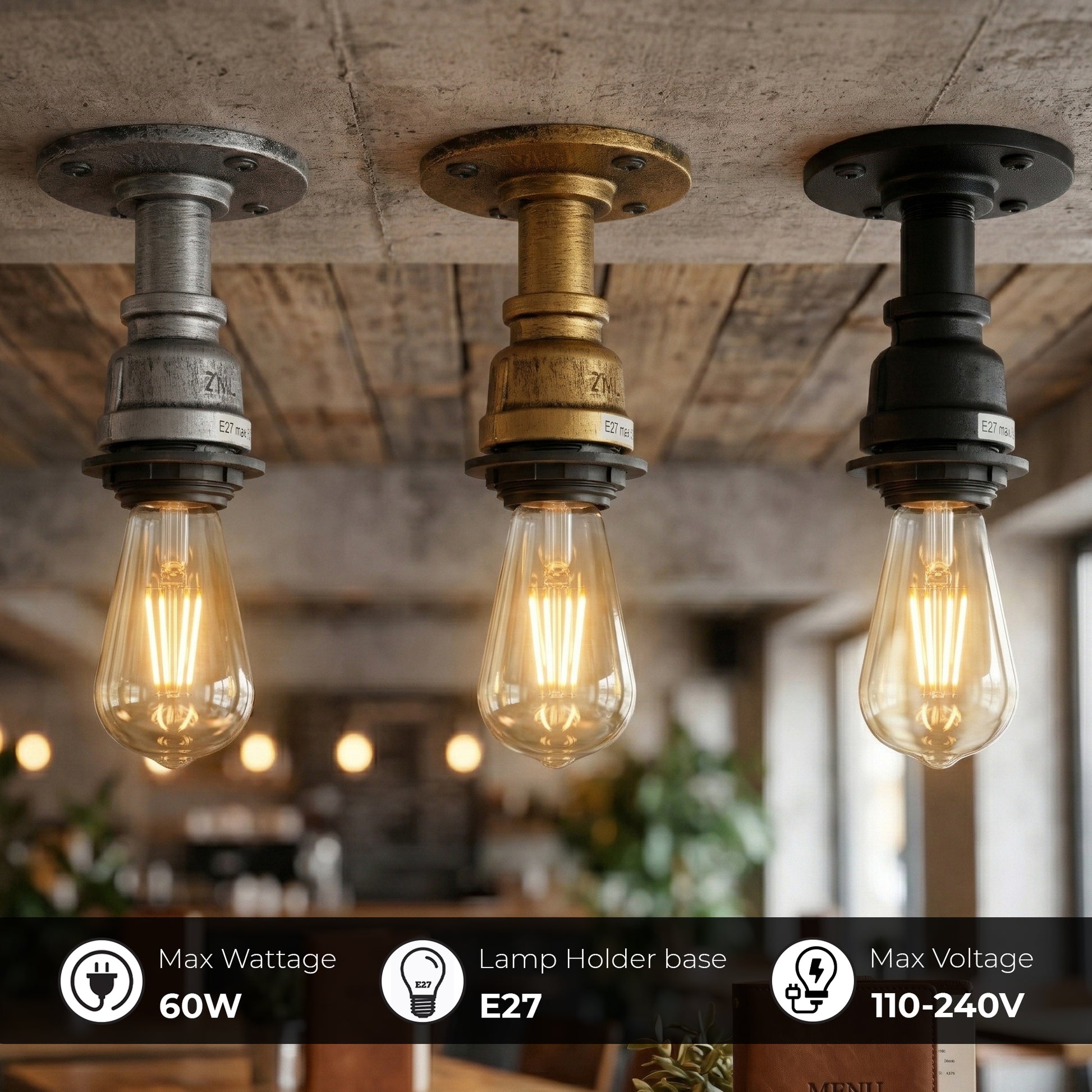e27 steam punk lamp