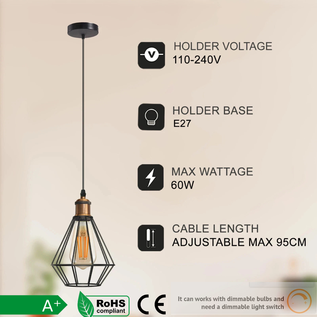  industrial pendant light with adjustable cable length 