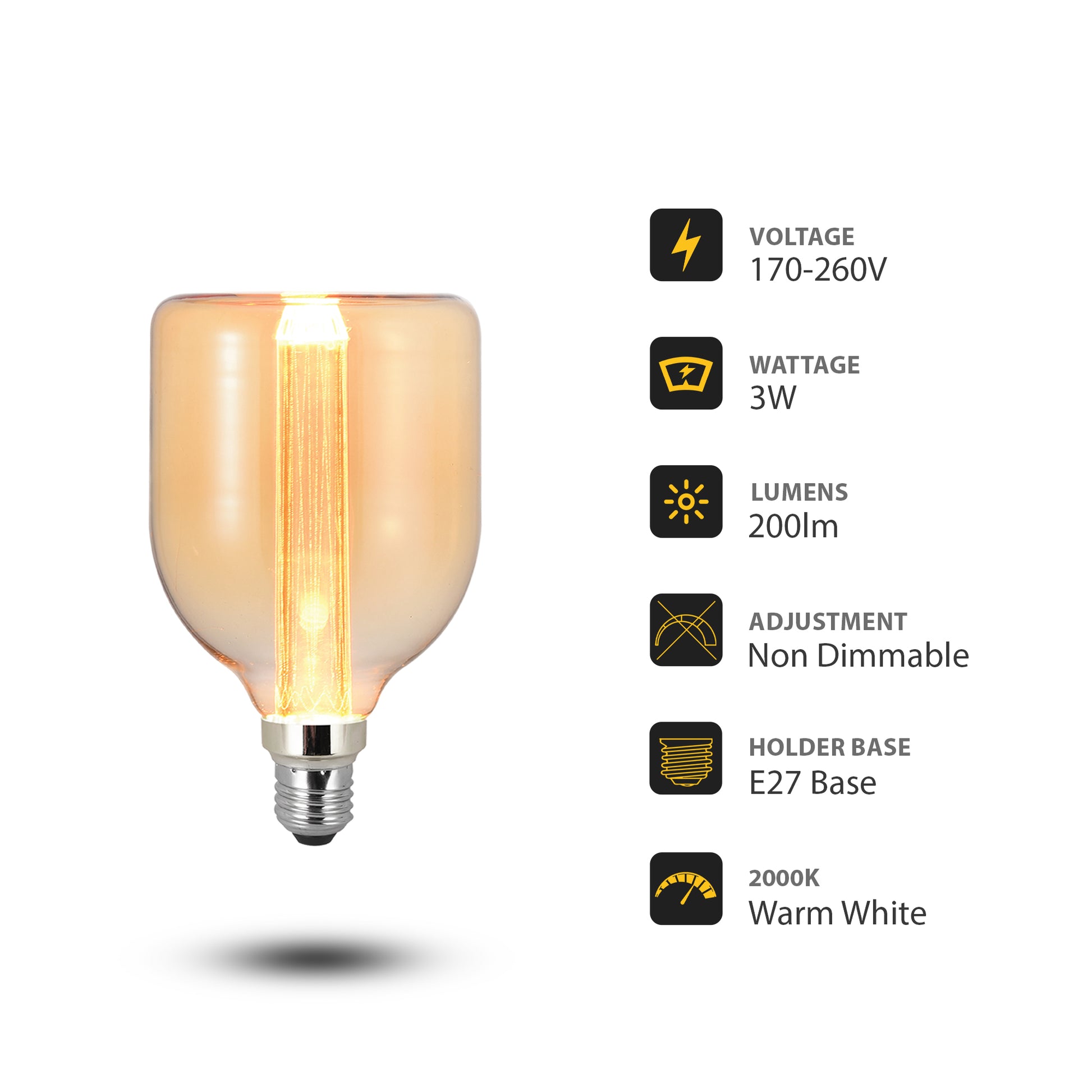 Warm glow outdoor filament bulb E27
