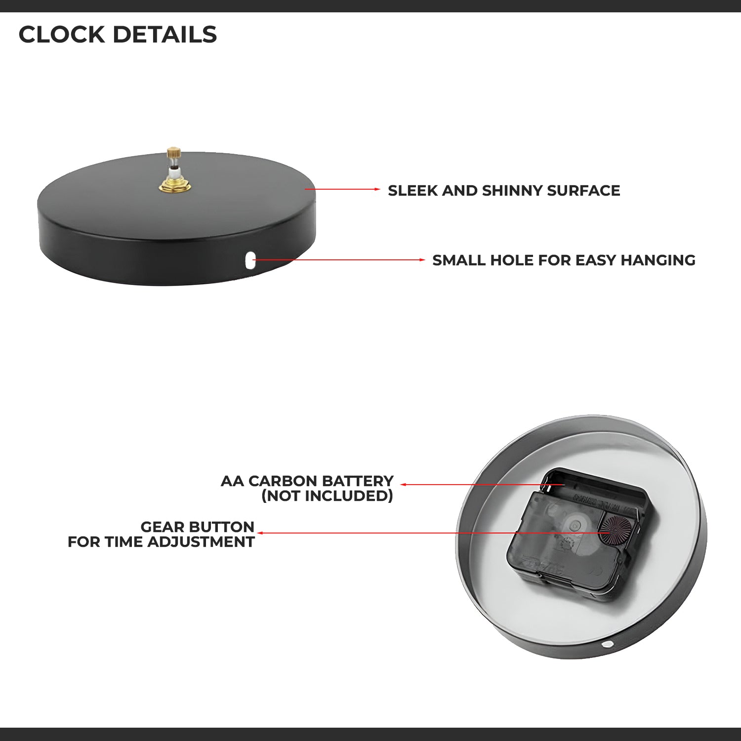 Frameless Wall Clock