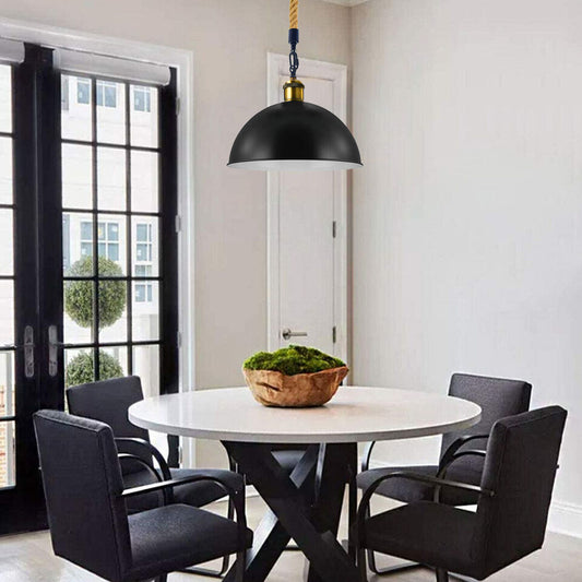 Plafondlamp van henneptouw met koepelvormige koepel~1656