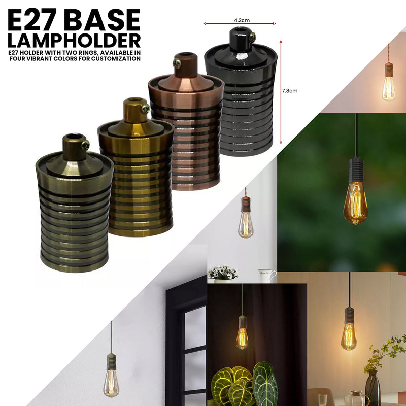 Simple E27 light holder for easy ceiling installation

