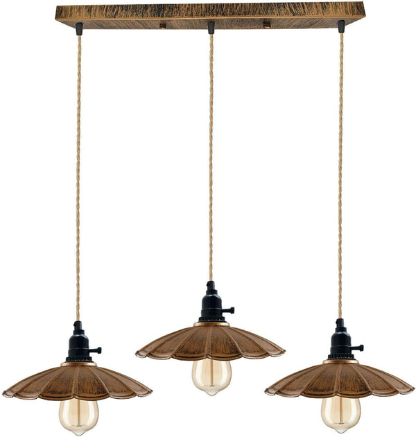3-weg plafond hanglamp retro E27 ~5779 – Ja