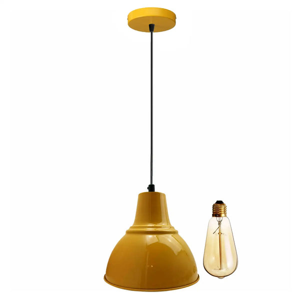 Industriële retro hanglampen | Hanglampen VK ~ 5711  – Geel / Ja