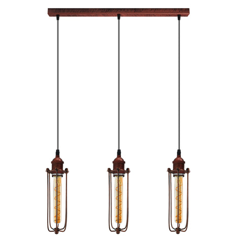Cage hanglamp met lange buiscluster ~5144