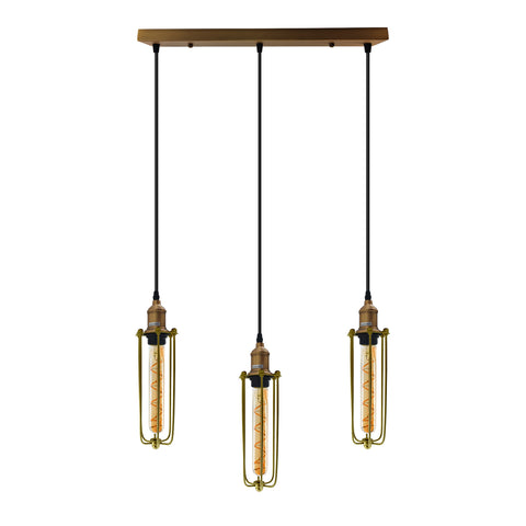 Cage hanglamp met lange buiscluster ~5144
