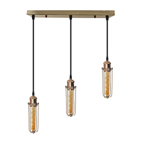 Cage hanglamp met lange buiscluster ~5144