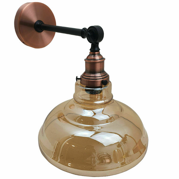 Smoky Glass Wandlampen Retro Wandlamp UK ~2697 – Koper