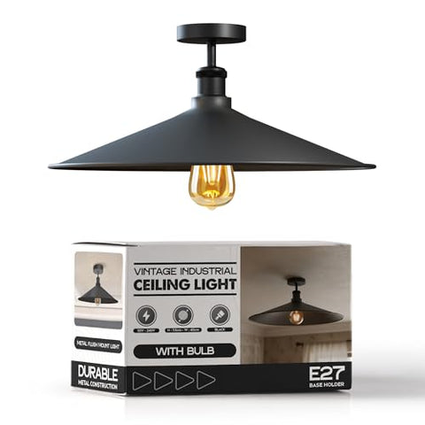 Industrial LED Flush Mount Ceiling Light Fixture ~6449