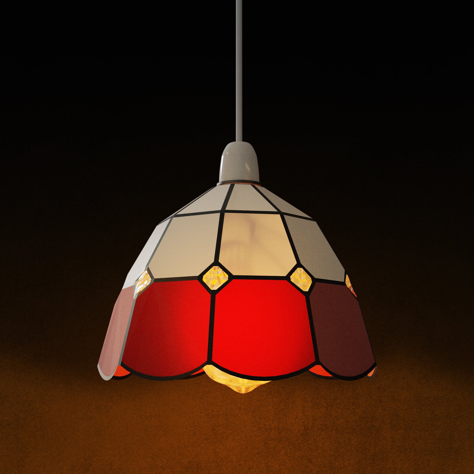 Stained Glass Lamp Shades Vintage Tiffany Style 