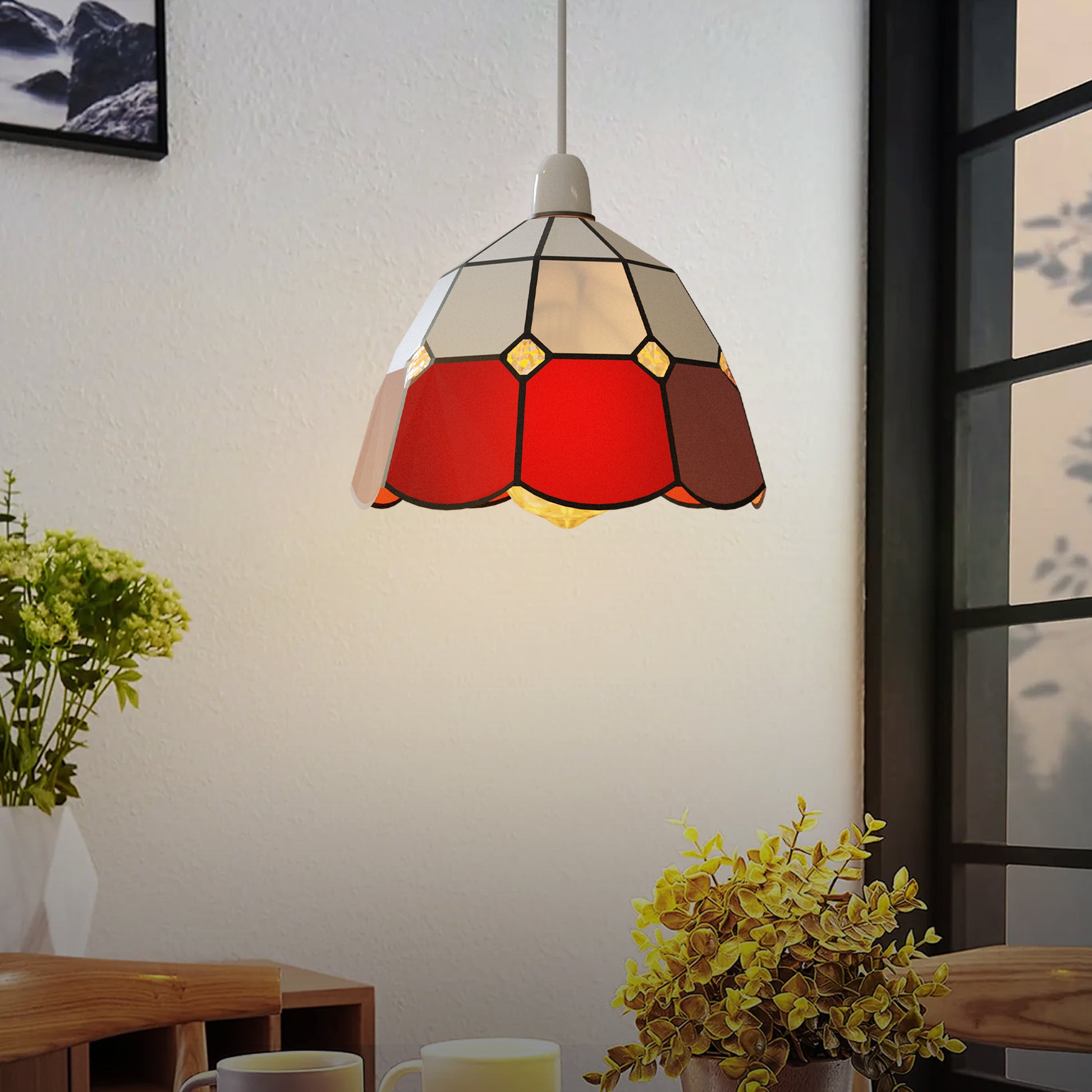Stained Glass Lamp Shades Vintage Tiffany Style 